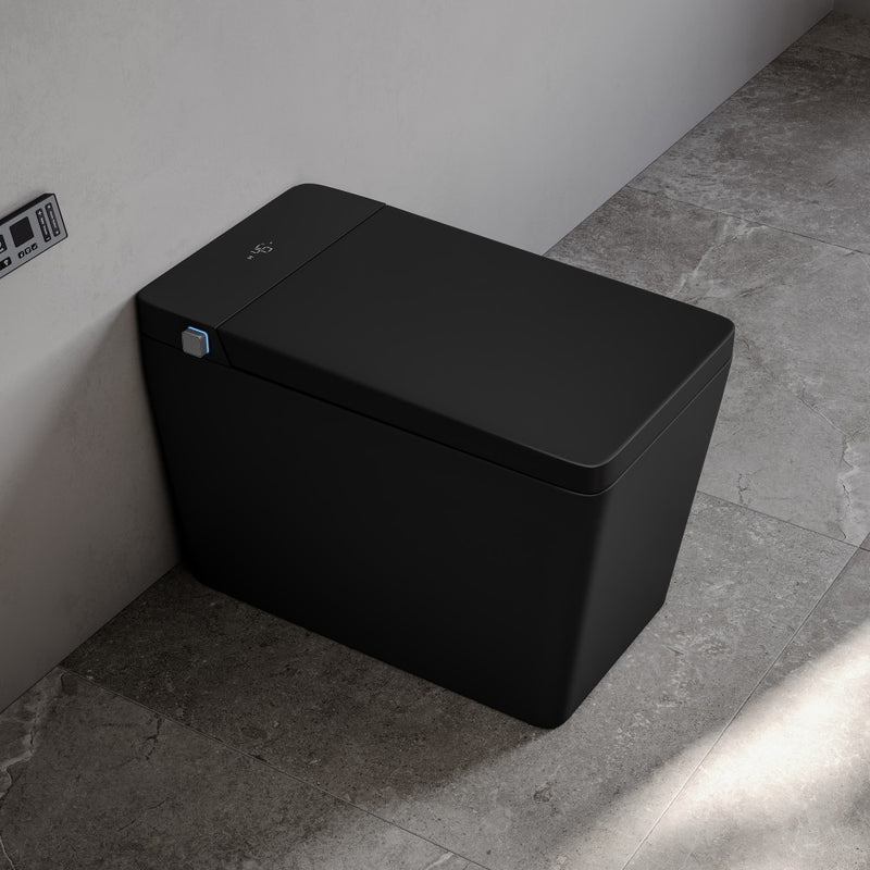 Concorde One Piece Smart Toilet 1.28 GPF in Matte Black with Heated Bidet, Air Drying, Night Light, Foot Sensor