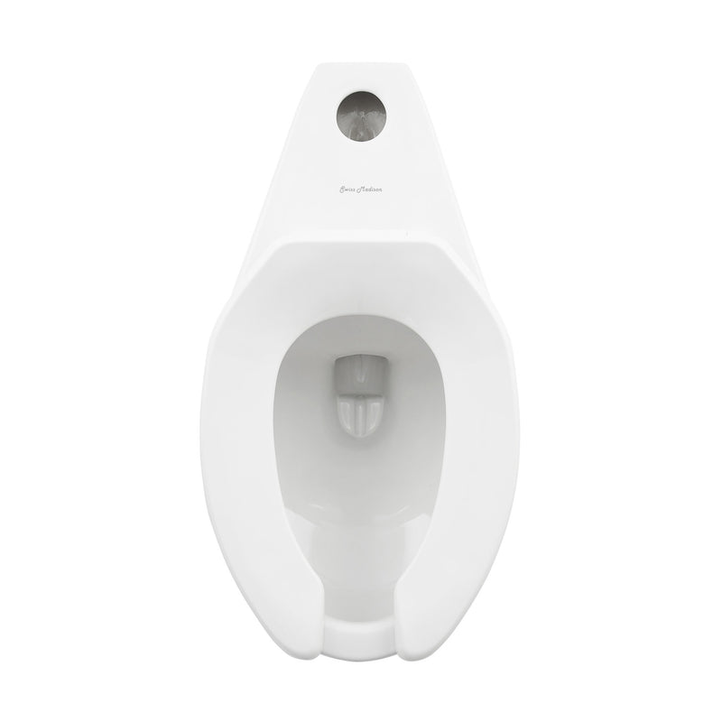 Sirene Floor-Mounted Commercial Elongated Top Flush Spud Flushometer Toilet Bowl