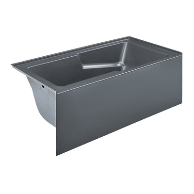 Voltaire 60" x 32" Left-Hand Drain Alcove Bathtub with Apron in Matte Black