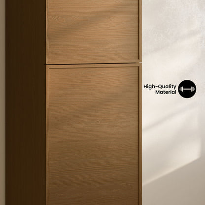 St. Tropez 15 x 15 x 60 Freestanding Linen Cabinet in Brown Oak