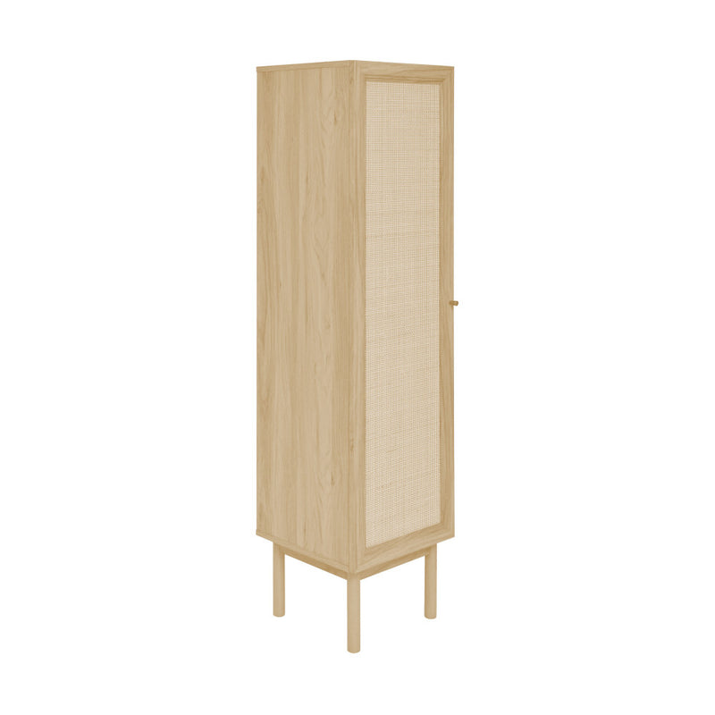 Classe 15.5 x 15 x 60 Freestanding Linen Cabinet in Natural Oak