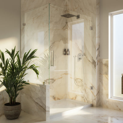Marquette 60 x 32 Shower Pan Base with Reversible Drain in Glossy White