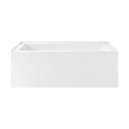 Voltaire 60 x 36 Skirted Left Drain Soaking Apron Bathtub in Glossy White with Integrated Overflow, Drain Included