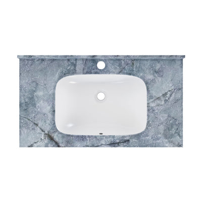 Avancer 36'' Wall Mount Sink In Blue Celeste