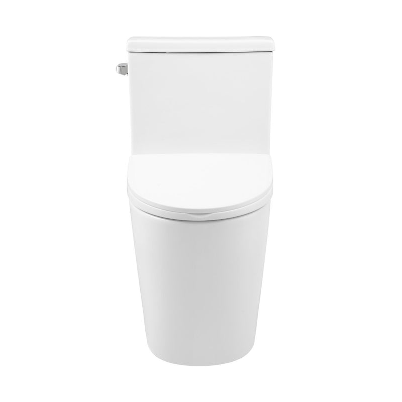 Dreux One-Piece 12" Rough-in 1.28 GPF Left Flush Elongated Toilet in Glossy White