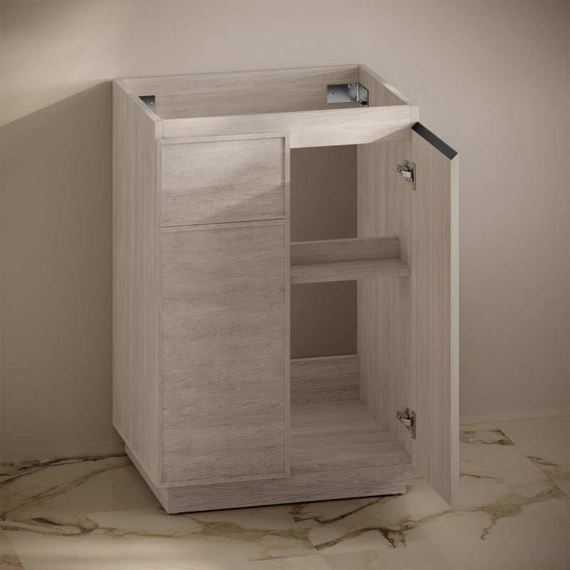 St. Tropez 24" Freestanding Bathroom Vanity Cabinet without Top in White Oak