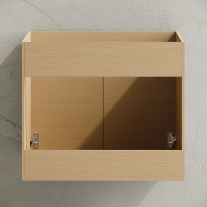St. Tropez 24" Wall-Mounted Bathroom Vanity Cabinet without Top in Natural Oak