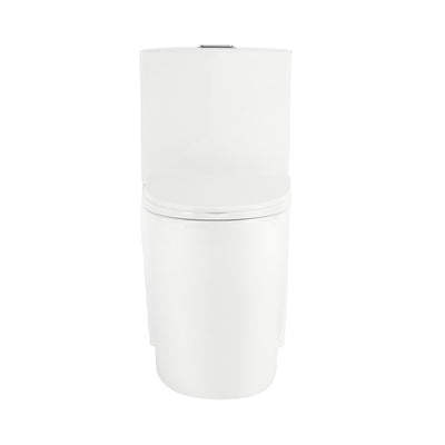 St. Tropez Two-Piece 12" Rough-in 1.1/1.6 GPF Dual Top Flush Elongated Toilet in Glossy White