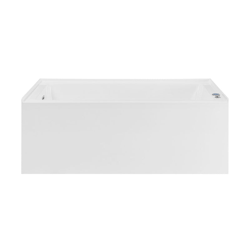 Avancer 60" x 36" Left-Hand Drain Rectangular Alcove Whirlpool Bathtub with Apron