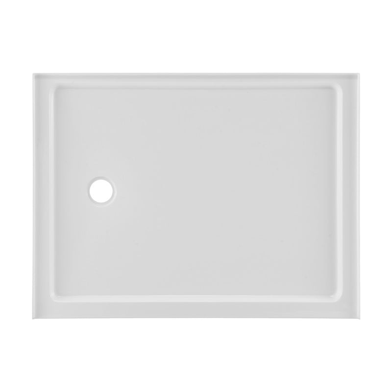 Carre 48" x 36" Acrylic White, Single-Threshold, Left Drain, Shower Base