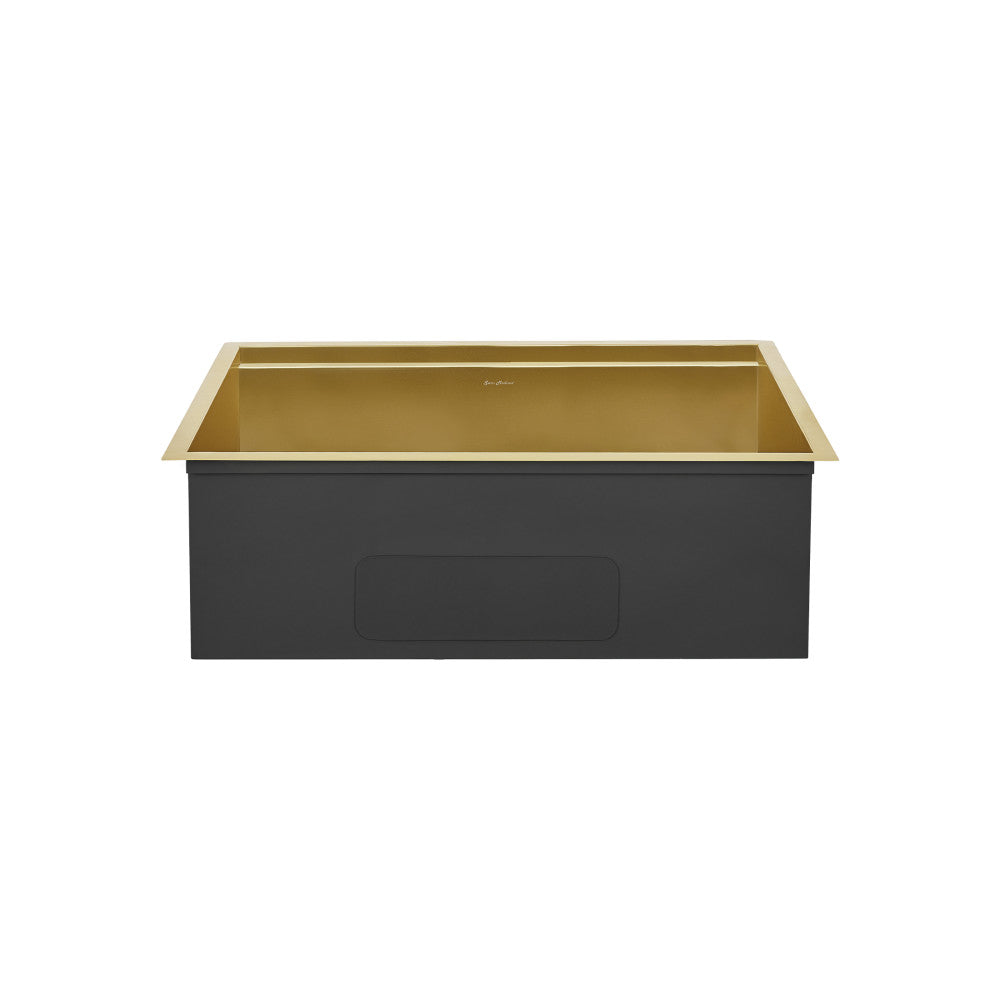 Tourner 30 x 19 Stainless Steel, Single Basin, Undermount Kitchen Workstation Sink in Gold