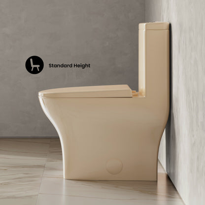 Sublime II One-Piece 10" Rough-in 1.1/1.6 GPF Dual Top Flush Round Toilet in Glossy Bisque