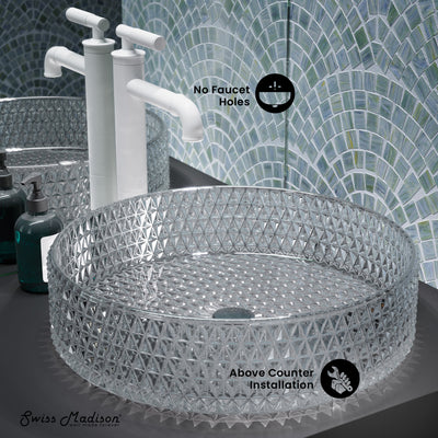 Cache 15.75" Round Glass Vessel Sink