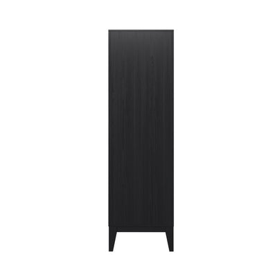 Cascade 17 x 17 x 60 Freestanding Linen Cabinet in Black Oak