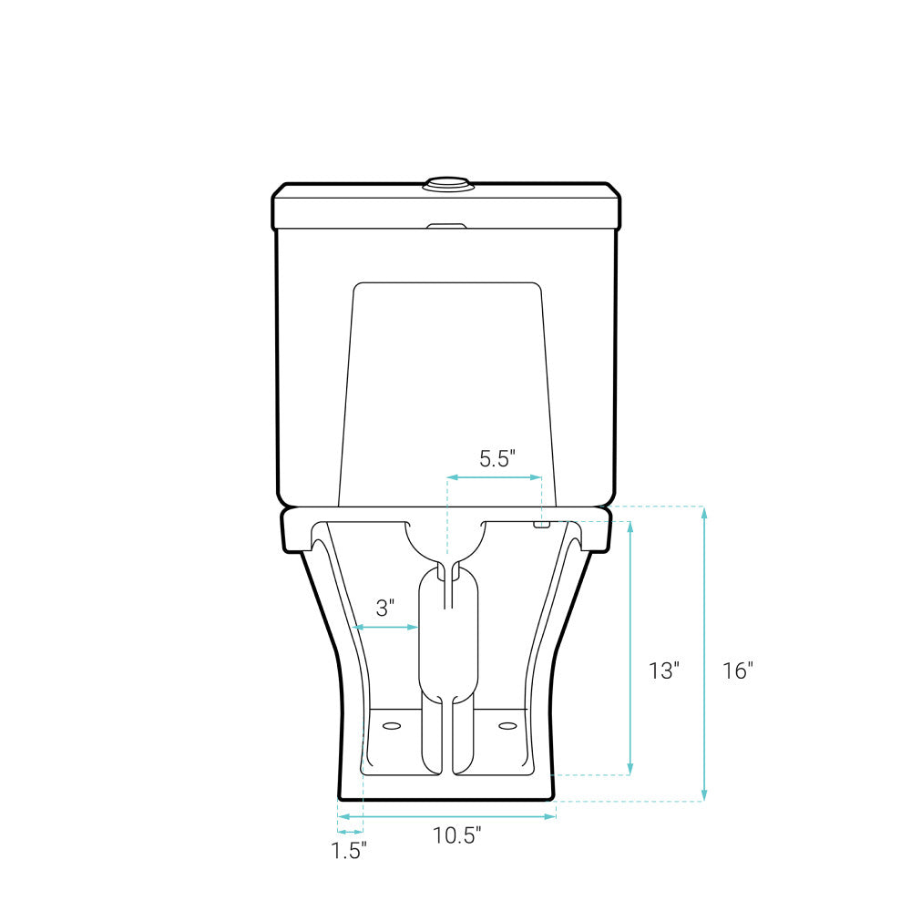 Cache Two-Piece Elongated Toilet Dual-Flush 1.1/1.6 gpf