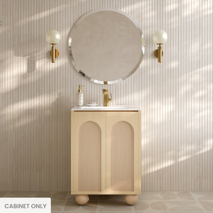 Plaisir II 24" Freestanding Bathroom Vanity Cabinet without Top in Natural Oak