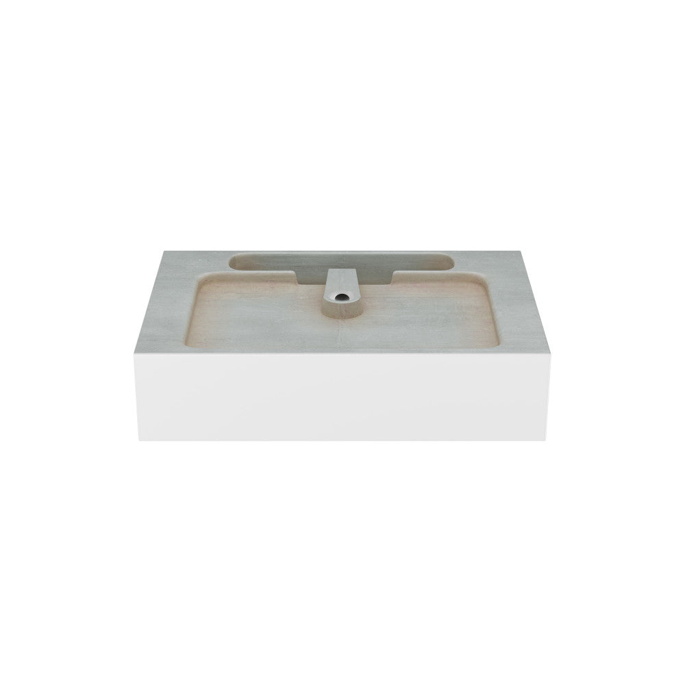Concorde 24" Rectangle Console Sink with Matte Silver Legs