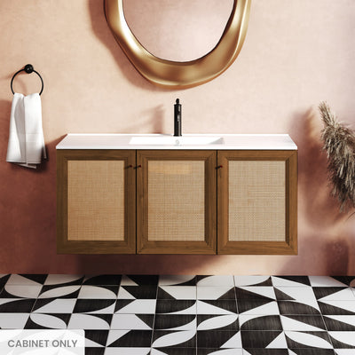 Classe 48" Wall-Mounted Bathroom Vanity Cabinet without Top in Brown Oak