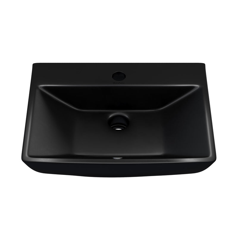 Sublime 18" Ceramic Wall Hung Sink in Matte Black