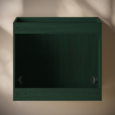 Cascade 24" Wall-Mounted Bathroom Vanity Cabinet without Top in Green Oak