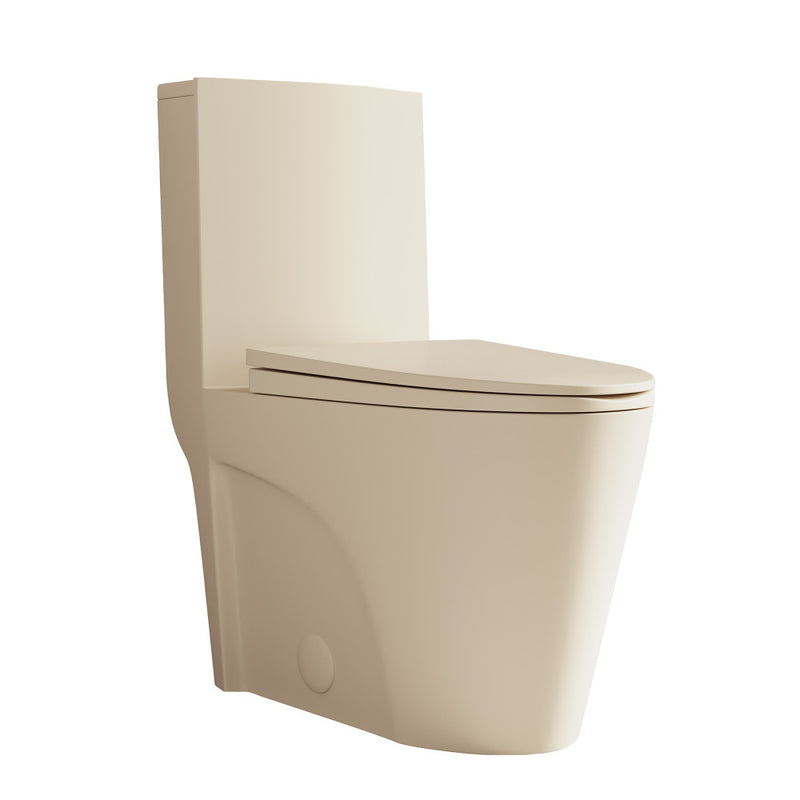 St. Tropez One-Piece 12" Rough-in 1.1/1.6 GPF Dual Flush Elongated ADA Toilet in Matte Bisque