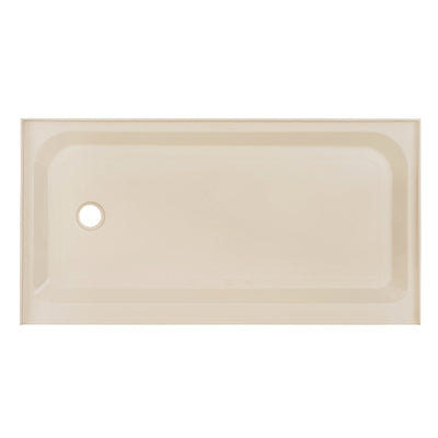 Voltaire 60" x 32" Single-Threshold, Left-Hand Drain, Shower Base in Biscuit