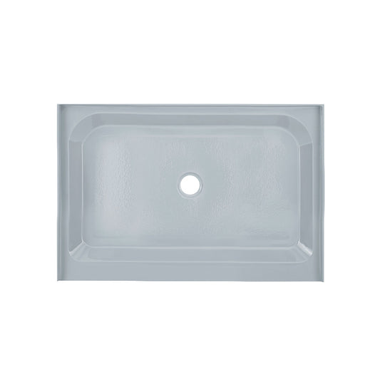Voltaire 48" x 32" Single-Threshold, Center Drain, Shower Base in Gray