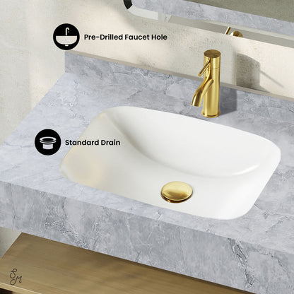 Avancer 36" Wall-Mounted Bathroom Vanity in Natural Oak with Storm Gray Sink Top