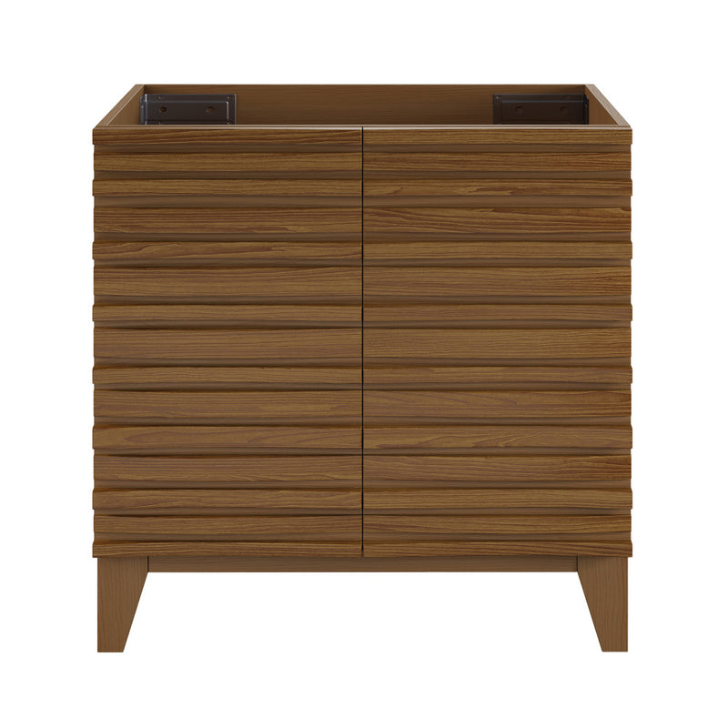 Cascade 30" Freestanding Bathroom Vanity Cabinet without Top in Brown Oak