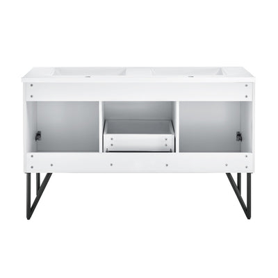 Annecy 60" Freestanding Bathroom Vanity in White with Sink Top