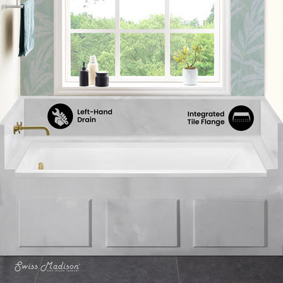 Voltaire 60" x 32" Left-Hand Drain Alcove Bathtub