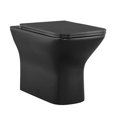 Carre Back-to-Wall Elongated Toilet Bowl in Matte Black