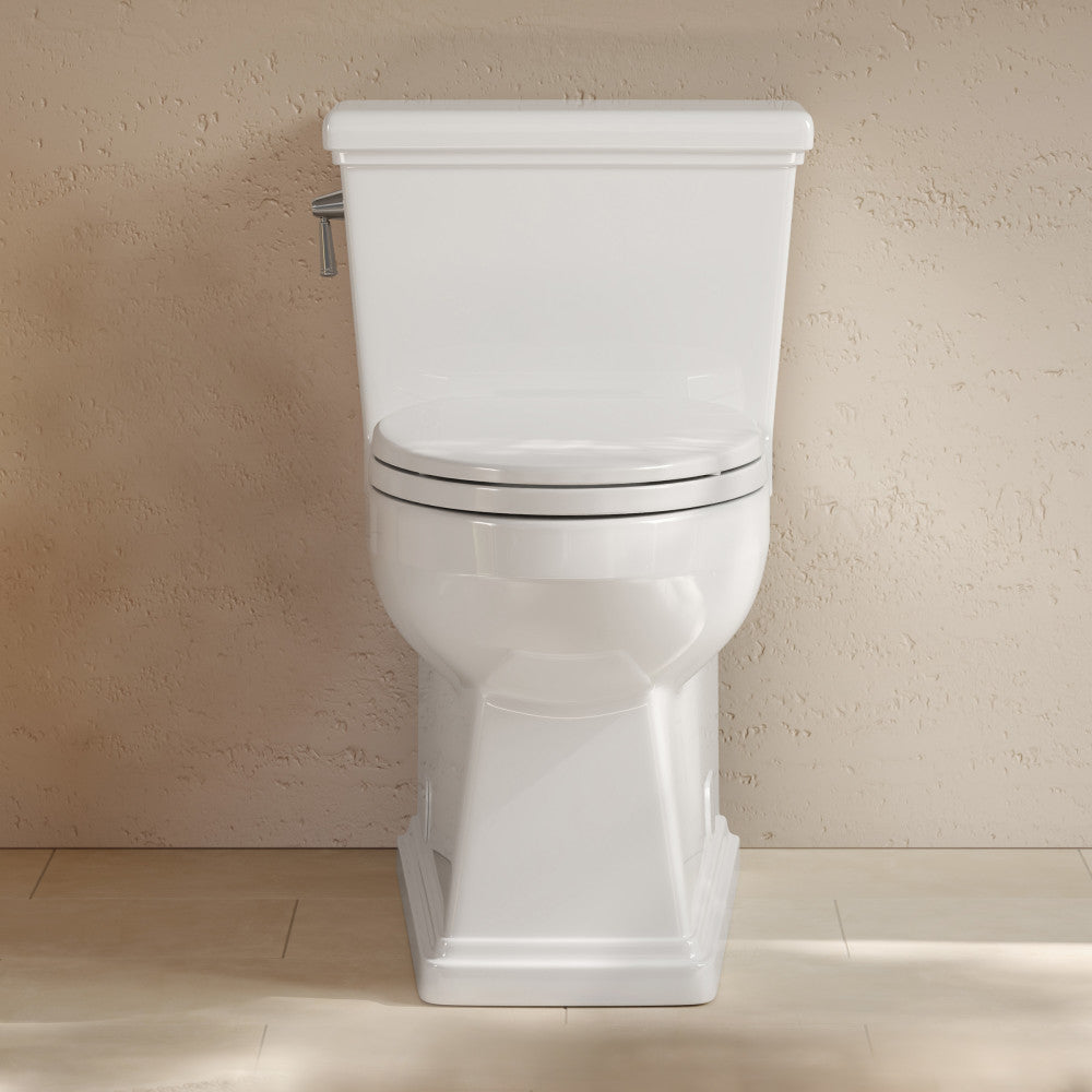 Voltaire II One-Piece 12" Rough-in 1.28 GPF Left-Hand Flush ADA Elongated Toilet in Glossy White, Nano-Glaze