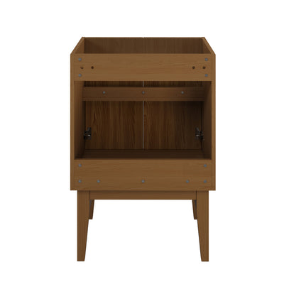 Bosse 24" Freestanding Bathroom Vanity Cabinet without Top in Brown Oak