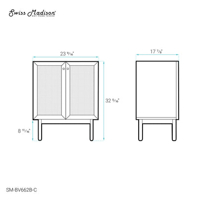 Classe 24" Bathroom Vanity in Black Cabinet Only