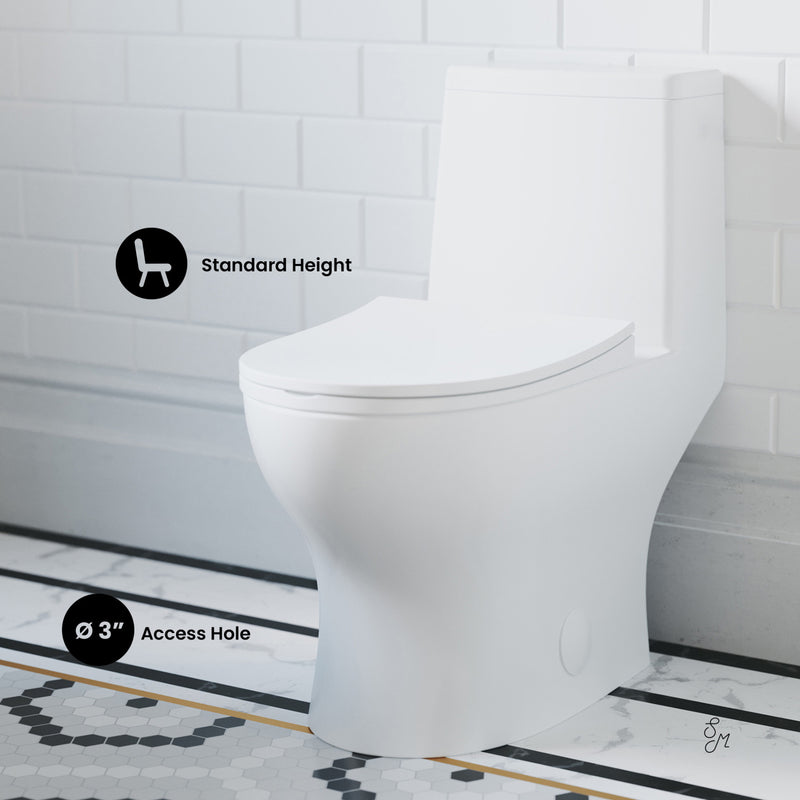 Ivy One-Piece Elongated Toilet Left Side Flush, 10" Rough-In 1.28 gpf