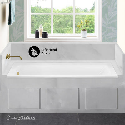 Voltaire 60" x 30" Left-Hand Drain Alcove Bathtub (15 - Pack)