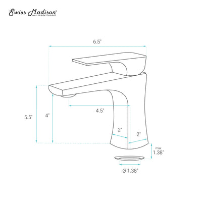 Monaco Single Hole, Single-Handle, Bathroom Faucet in Matte Black