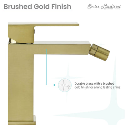 Concorde Bidet Faucet in Brushed Gold