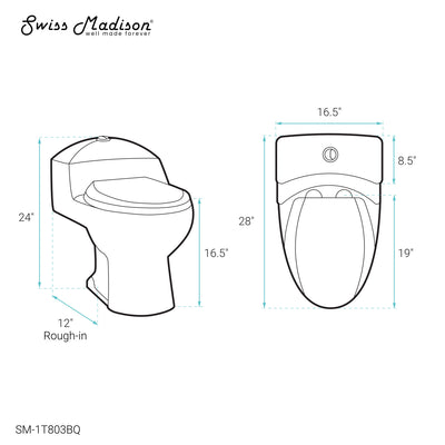 Chateau One-Piece Elongated Dual-Flush Toilet in Bisque 1.1/1.6 gpf