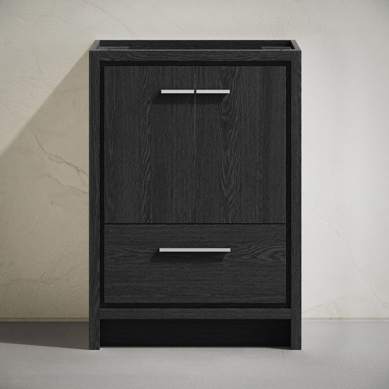 Virage 24" Freestanding Bathroom Vanity in Black Oak without Sink Top