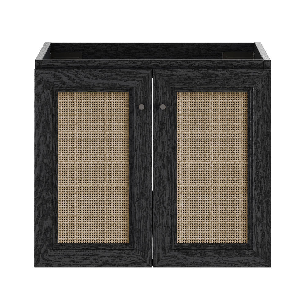 Classe 24" Wall-Mounted Bathroom Vanity in Black Oak without Sink Top