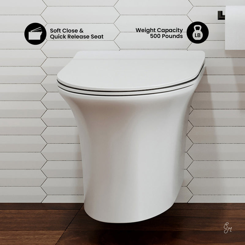 Cascade Wall-Hung Elongated Toilet Bowl