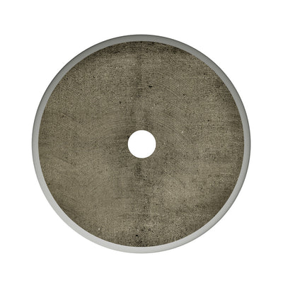 Lisse 14.5" Round Concrete Vessel Bathroom Sink in Dark Grey