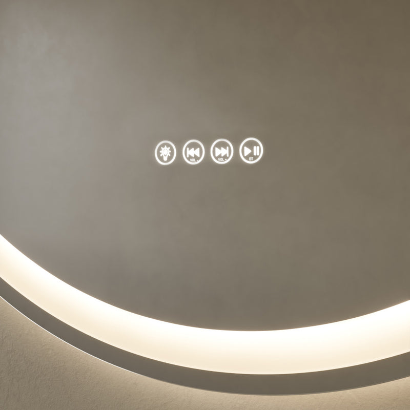 Monaco 32" Round LED Anti-Fog Smart Mirror with Bluetooth