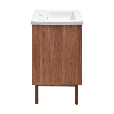 Classe 18" Freestanding Bathroom Vanity in Brown Oak with Sink Top