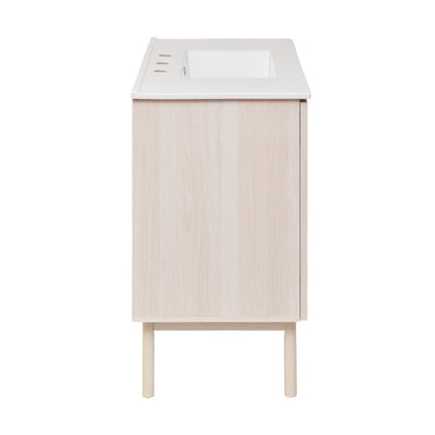 Classe 36" Freestanding Bathroom Vanity in White Oak with 3-Hole Widespread Sink Top