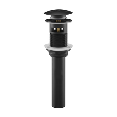 Residential Pop Up Sink Drain 1.75 in Matte Black