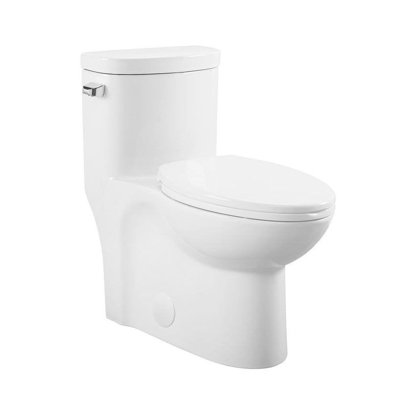 Sublime One-Piece Elongated Left Side Flush Handle Toilet 1.28 gpf