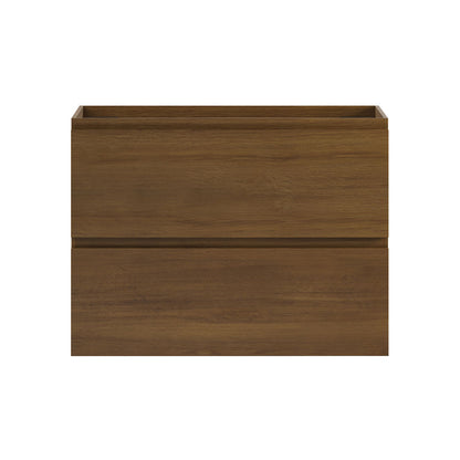 Liberte 30" Wall-Mounted Bathroom Vanity Cabinet without Top in Brown Oak
